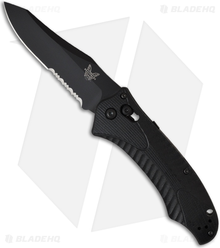 Benchmade 9555SBK Rift Automatic Knife (3.67" Black Serr)