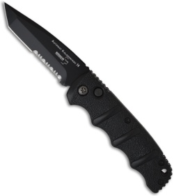 Boker Kalashnikov Tanto Automatic Knife Black (3.25" Black D2 Serr)