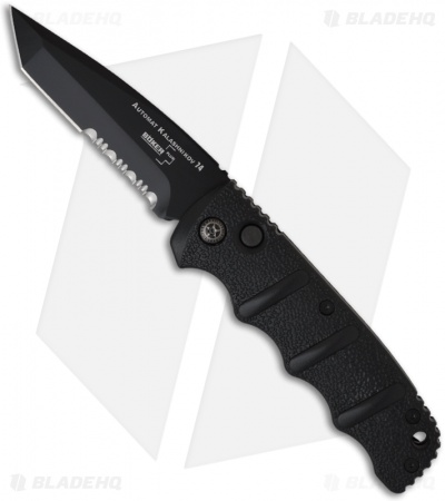 Boker Kalashnikov Tanto Automatic Knife Black (3.25" Black D2 Serr)