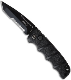 Boker Mini Kalashnikov Tanto Automatic Knife Black (2.5" D2 Black Serr)