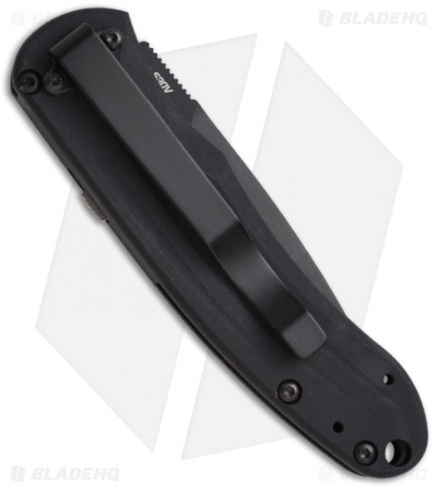 Bradley Alias II Small Automatic Knife (2.9" Black Serr) 17950SBK