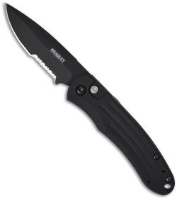 Bradley Alias II Small Automatic Knife (2.9" Black Serr) 17950SBK