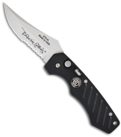 Meyerco Blackie Collins Tactical Automatic Knife (3.38" Bead Blast Serr)