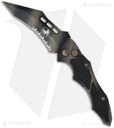 Microtech Tan Camo Vector Automatic Knife (3.95" Serr) 132-2TC