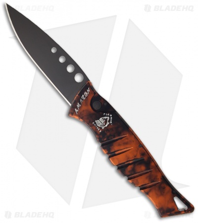 Piranha Amazon Automatic Knife Burnt Orange Tactical (3.45" Black)