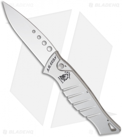 Piranha Amazon Automatic Knife Silver (3.45" Mirror)