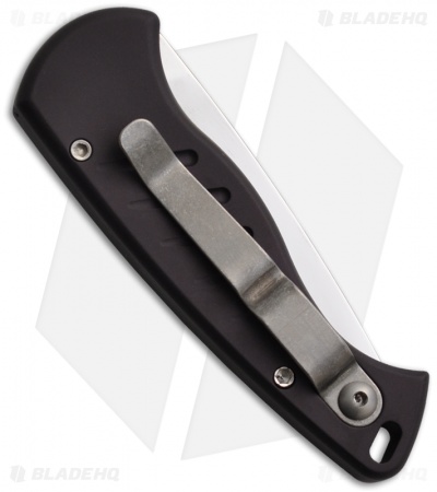 Piranha Fingerling Black Automatic Knife (2.5" Mirror Serr)