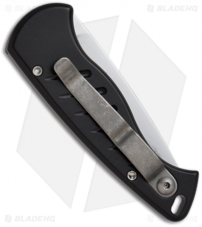 Piranha Fingerling Black Automatic Knife (2.5" Mirror Plain)