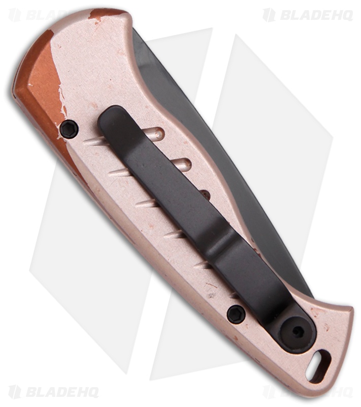 Piranha Fingerling Desert Camo Automatic Knife (2.5" Black Serr)