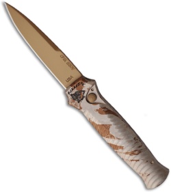 Piranha Mini-Guard Desert Camo Automatic Knife (2.9" Bronze)