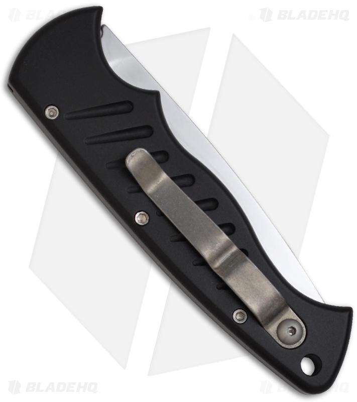 Piranha Black P-1 Pocket Automatic Knife (3.2" Mirror Serr)