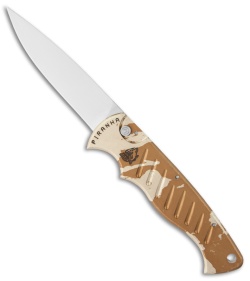 Piranha P-1 Pocket Desert Camo Automatic Knife (3.2" Mirror Plain)