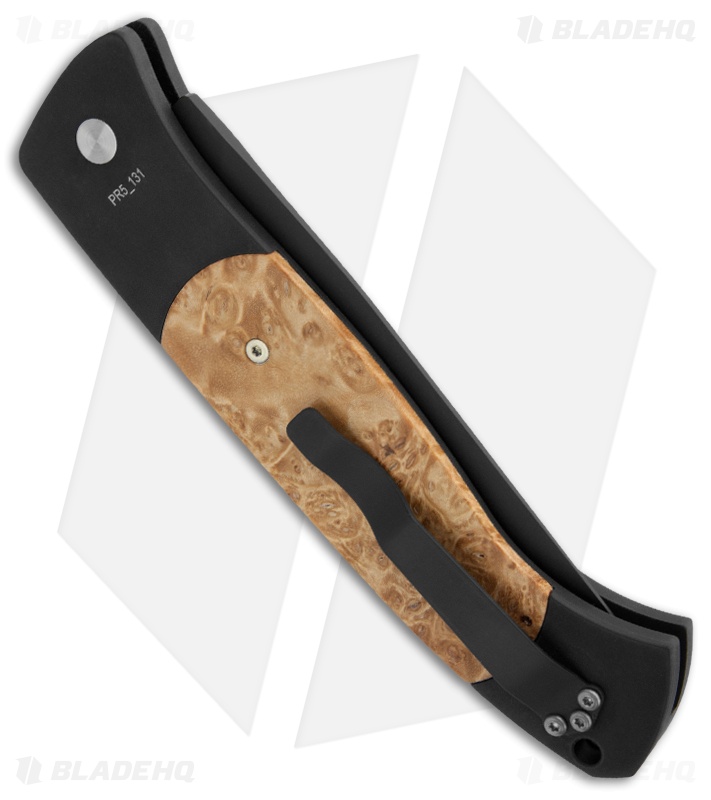 Pro-Tech Brend 1 Large Automatic Knife Maple Burl (4.6" Black) 1107