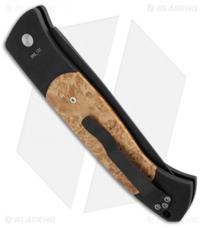 Pro-Tech Brend 1 Large Automatic Knife Maple Burl (4.6" Black) 1107