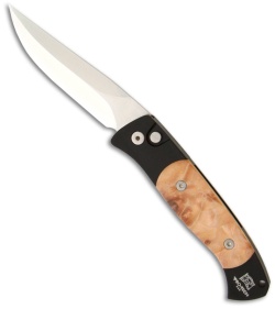 Pro-Tech Brend 2 Small Automatic Knife Maple Burl (2.9" Satin)  