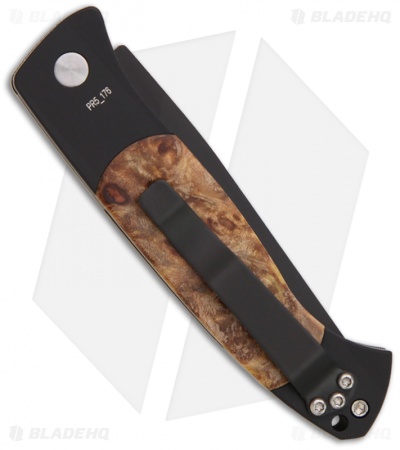 Pro-Tech Brend 2 Small Automatic Knife Maple Burl (2.9" Black) 1207