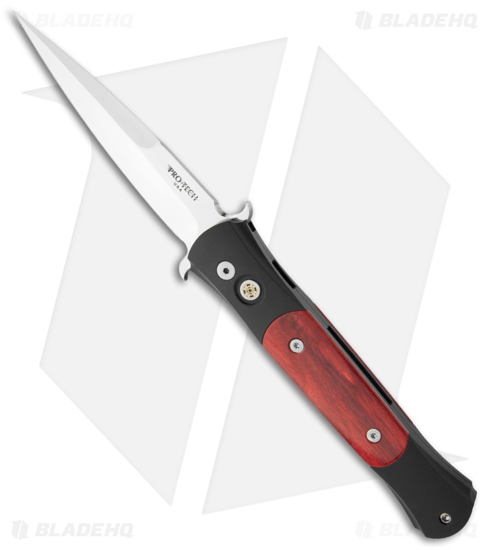 Protech The Don Automatic Knife w/ Red Rosewood (3.5" Polished) 1706-MP