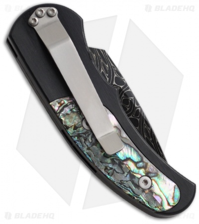 Pro-Tech Custom J4 Runt Automatic Knife w/ Abalone (1.94" Damascus) 4450-AB