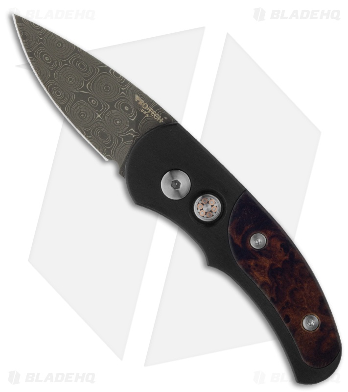 Pro-Tech Custom J4 Runt Automatic Desert Ironwood (1.94" Damascus) 4450-DIW