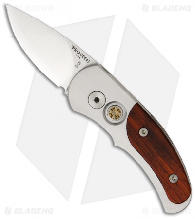 Pro-Tech Steel Runt J4 Knife w/ Cocobolo (1.94" Satin Plain) 4457-C