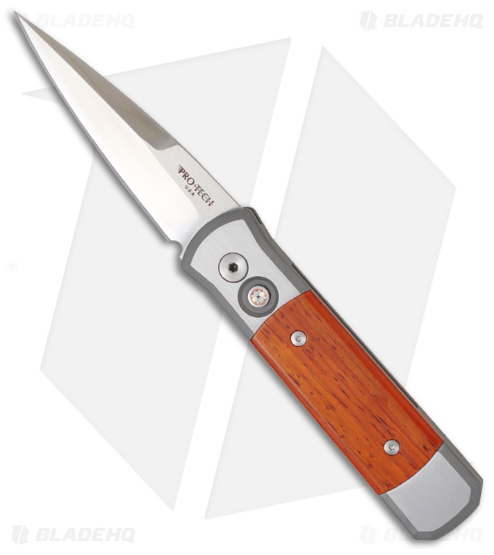 Pro-Tech Knives Custom Steel Godson Knife w/ Cocobolo Wood (3.15" Satin) 747-C