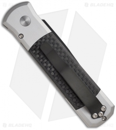 Pro-Tech Steel Custom Godson Knife w/ Carbon Fiber (3.15" Black Plain) 749 BT