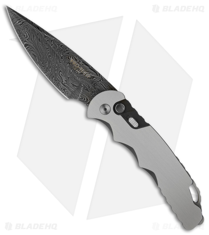Pro-Tech TR-4 Steel Custom Tactical Response Knife (4" Crist Damascus)