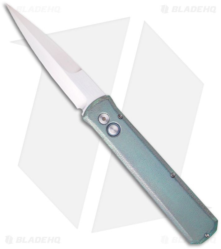 Protech Custom Titanium Godfather Automatic Knife (4" Hand Satin)