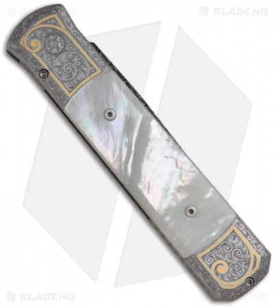 Pro-Tech Masterpiece Custom Godfather Auto w/ Mother of Pearl (4" Damascus)