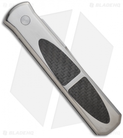 Pro-Tech Custom Titanium Godfather Automatic Knife Carbon Fiber (4" Satin Plain)