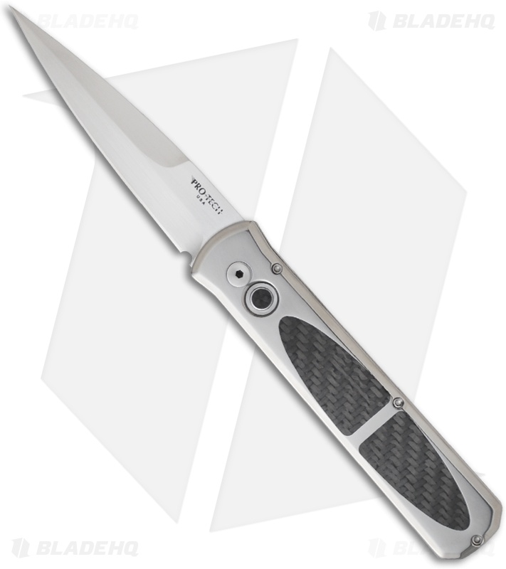 Pro-Tech Custom Titanium Godfather Automatic Knife Carbon Fiber (4" Satin Plain)