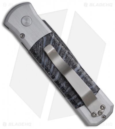 Pro-Tech Custom Damascus Godson Automatic Knife w/ Brain Coral  (3.15" Plain)