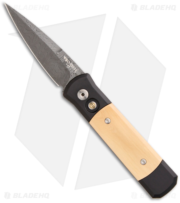 Protech Godson Custom Automatic Knife w/ Mastodon Ivory (3.15