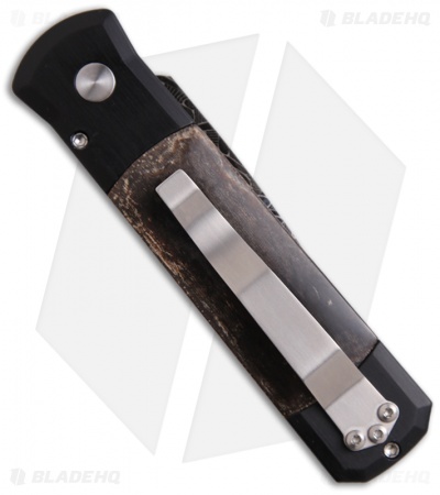 Pro-Tech Custom Godson Automatic Knife Dark Mastodon Ivory (3.15" Damascus)
