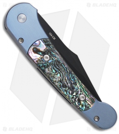 Pro-Tech Monaco Custom Titanium Automatic Knife w/ Abalone (3.3" Black)