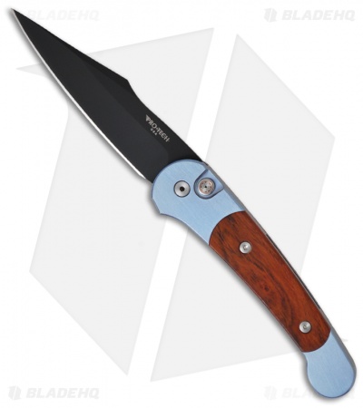 Pro-Tech Monaco Custom Titanium Automatic Knife w/ Cocobolo Wood (3.3" Black)