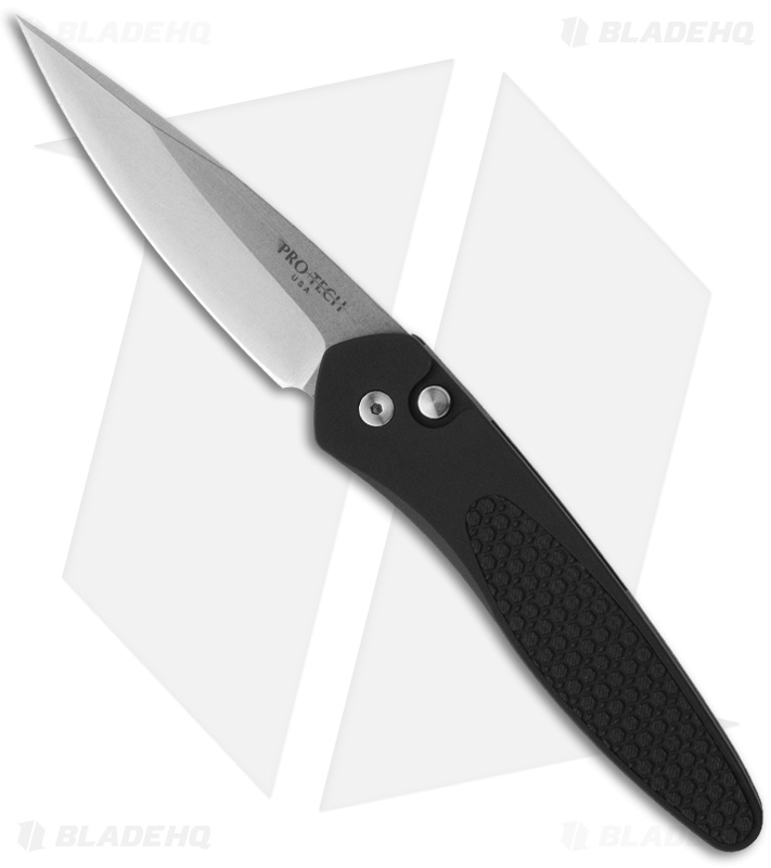Protech Newport Ltd. Automatic Knife Super Grip Black G-10 (3" Stonewash) 3441