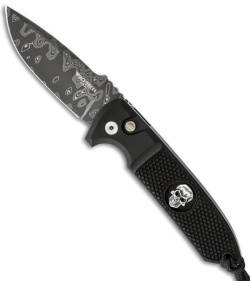 Pro-Tech Les George Rockeye Skull Automatic Knife (3.375" Damascus)