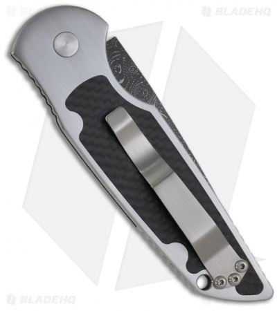Pro-Tech Tactical Response TR-3 Steel Carbon Fiber Auto Knife (3.5" Damascus)