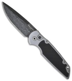 Pro-Tech Tactical Response TR-3 Steel Carbon Fiber Auto Knife (3.5" Damascus)