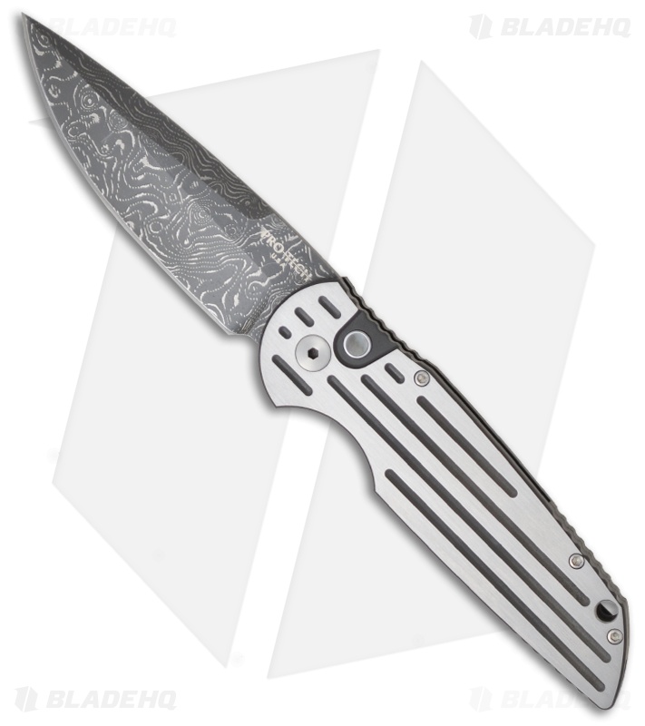 Pro-Tech Tactical Response TR-3 Steel Custom Automatic Knife (3.5" Damascus)