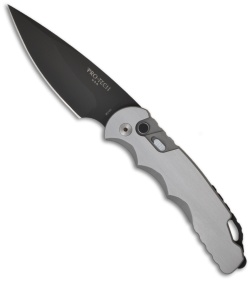 Pro-Tech TR-4 Steel Custom Tactical Response 4 Automatic Knife (4" Black Plain)