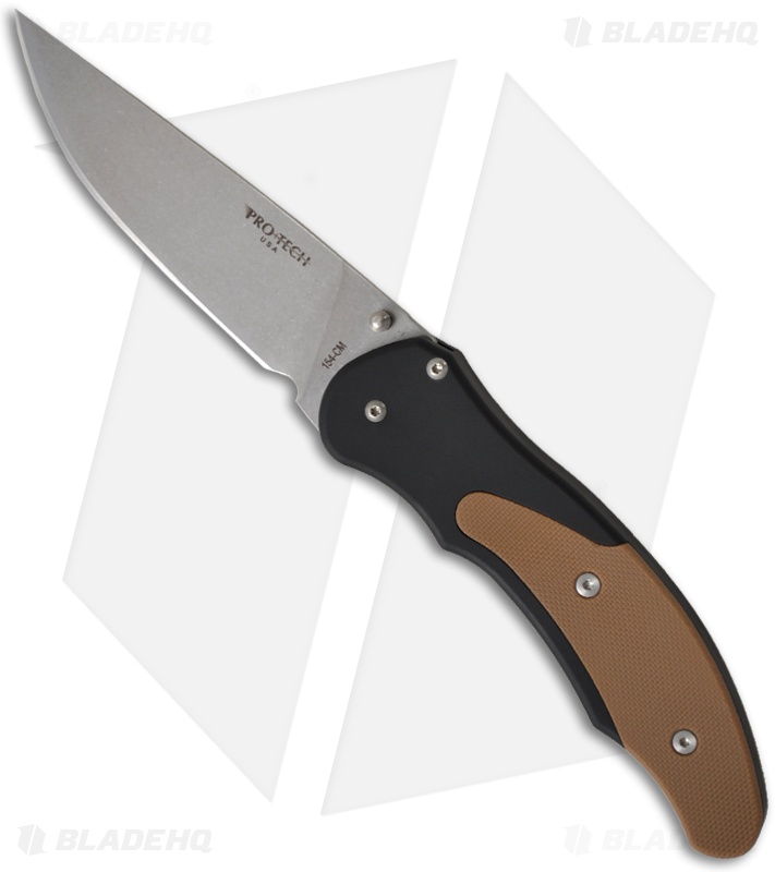 Pro-Tech Defiance D/A Automatic Knife w/ Coyote Brown G-10 (Stonewash PLN) 1803