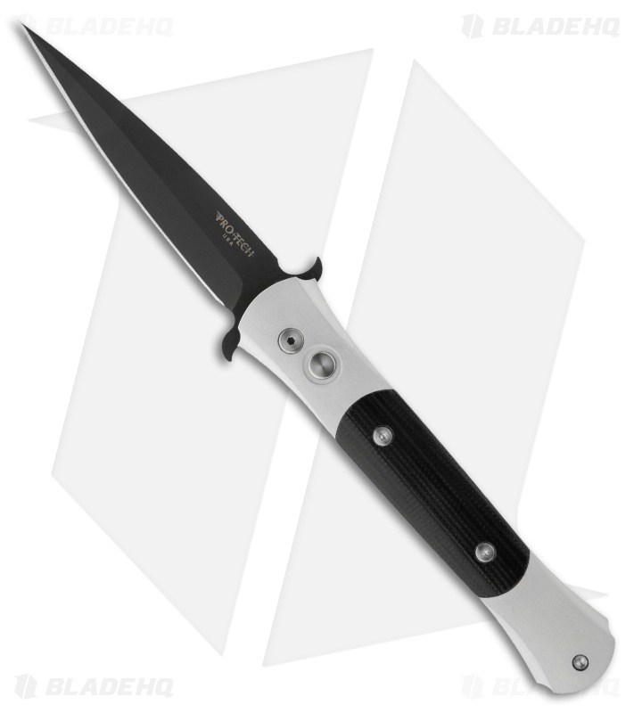 Protech The Don Automatic Knife w/ Black G-10 (3.5" Black Plain) 1718