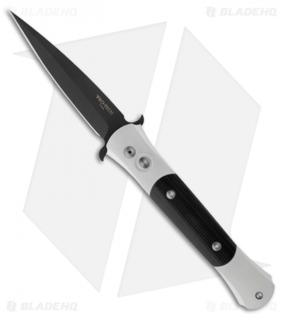 Protech The Don Automatic Knife w/ Black G-10 (3.5" Black Plain) 1718