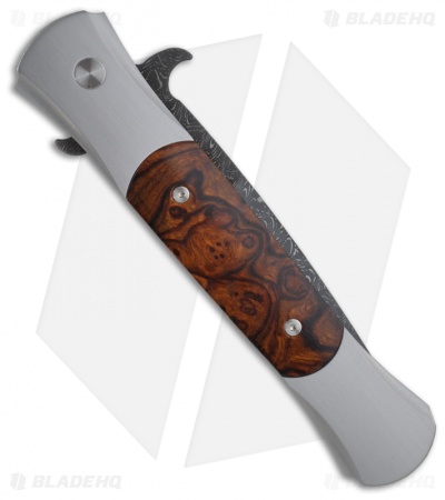 Pro-Tech Large Don Steel Custom Automatic Knife Desert Ironwood (4.5" Damascus)