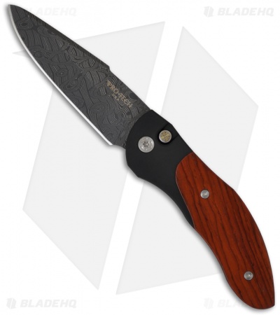 Pro-Tech Automatic Elishewitz Doru w/ Cocobolo Wood Inlays (Damascus) 2007-DAM