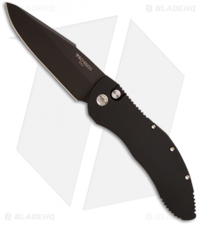 Pro-Tech Doru Automatic Knife Elishewitz Black Handle (3.5" Black Plain) 2015