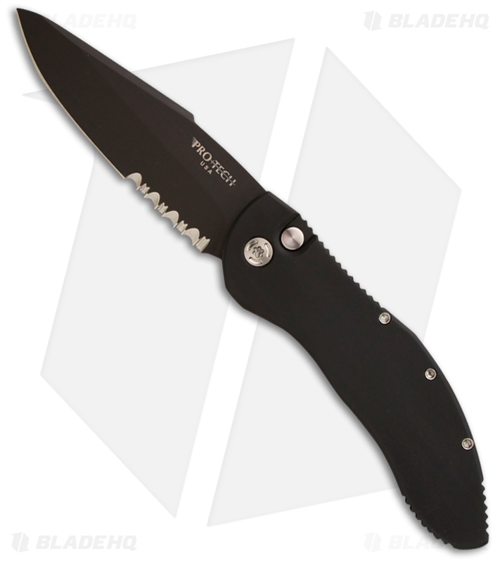 Pro-Tech Doru Automatic Knife Elishewitz Black Handle (3.5" Black Serr) 2016