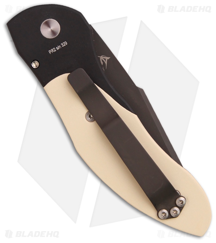 Pro-Tech Automatic Elishewitz Doru Tuxedo Ivory Micarta (3.5" Black Plain) 2052